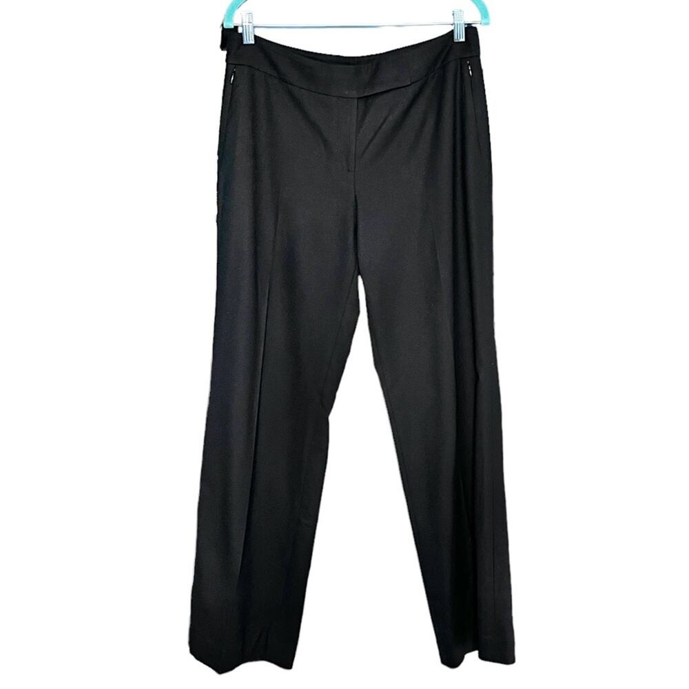 Akris Punto Bergdorf Goodman black wool slacks trousers size 10